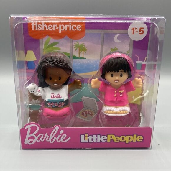Fisher-Price Little People Barbie Sleepover Figures Characters 2-Pack - Picture 1 of 4